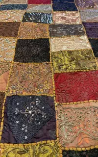 رومیزی هندی چهل تکه