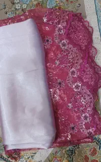 پارچه گیپور وآستر ساتن