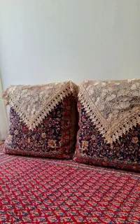 یک جفت پشتی دستبافت قدیمی