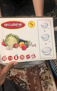 تابه گرد پیرکس اصل فرانسه در سه سایز با درب