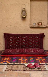 پشتی دستباف ترکمن درجه یک