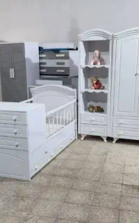 سیسمونی تخت و کمد نوزاد ویترین بچه سرویس کرال