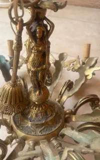 لوستر برنز قدیمی سنگین دو عدد