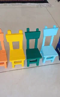 ۱۰ عدد صندلی عروسک چوبی