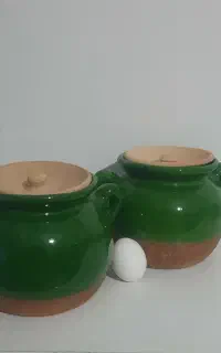 دیزی سفالی لعابی پخت غذا و تک نفره