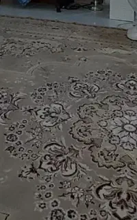 دو عدد فرش جفت ۳در ۴ رنگ کرم گردویی