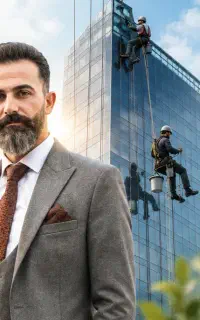 پیچ و رولپلاک نما نانو نماشویی کار در ارتفاع