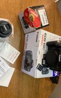 دوربین canon 450D با لنز 50mm آکبند