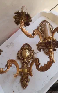 فروش ۲ عدد لوستر دیوارکوب برنزی