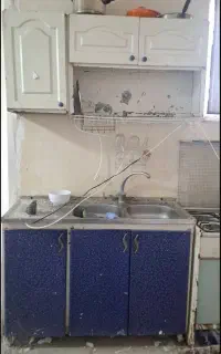 کابینت فلزی با سینک شیر با ابچکون با گاز