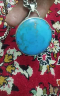 زنجیر پلاک نقره فیروز کار دست گرمی250رو هم