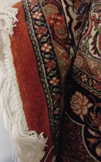 فرش بیجار پشم و ابریشم ۳/۵ متری جفت و ۱/۵ متری