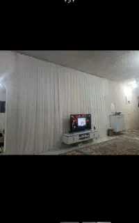پرده کاملاسالم حریرساده نباتی