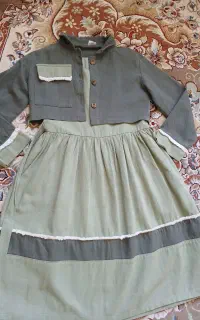 سارافن کت کتان دخترانه