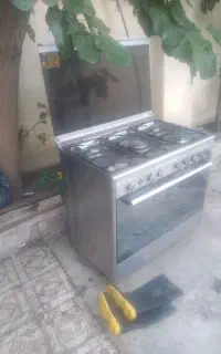 اجاق گاز فر دار ۵ شعله تمام استیل سالم