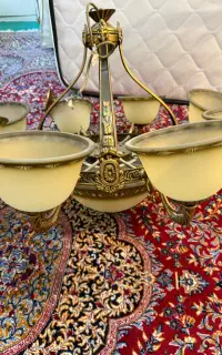 لوستر برنجی هشت شاخه