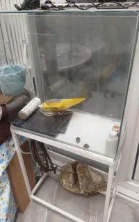 اکواریوم ۵۵*۳۰*۶۰ شیشه جلو خم با لوازم