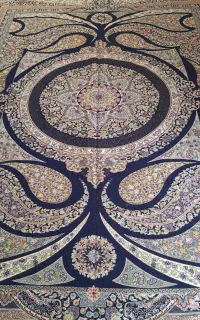 رو فرشی زرکدار ضخیم ۳×۴