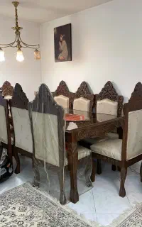مبل و ناهار  سلطنتی چوب گردو