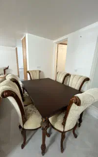 میز ناهار خوری چوبی ۶ نفره