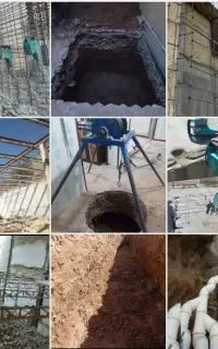 تخریب دستی خاکبرداری چاه کنی دیوارچینی سیمانکاری