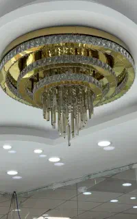 لوستر کریستالی طلایی