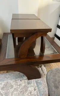 میز جلو مبلی و ۲ عدد عسلی
