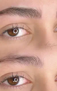 مدل برای میکروبلیدینگ ابرو جهت تکمیل آلبوم کاری