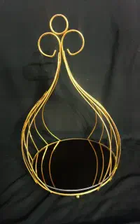 استند قفس طلایی دکوری تزیینی  خنچه کف اینه