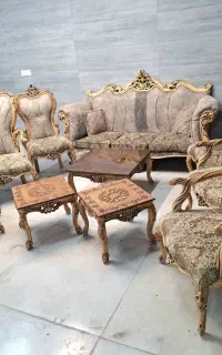 مبل استیل دسته چوبی جدید