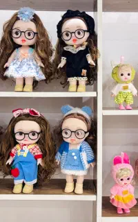 عروسک عینکی مو بلند موزیکال ۳۰ سانت  اسباب بازی