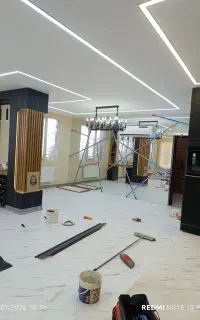برق کشی و اجرای لاین نوری نورپردازی