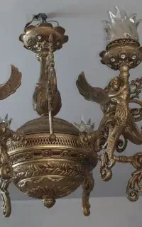 لوستر ۶ شاخه برنج