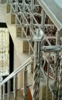 حفاظ پله استخری نرده استاتیک حفاظ استیل