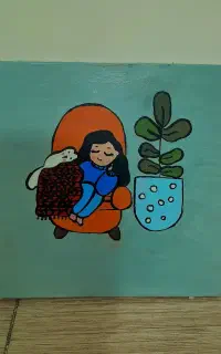 نقاشی روی بوم با رنگ روغن