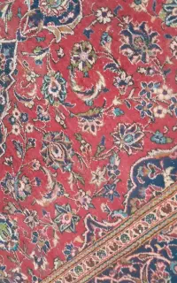 قالی دستباف کرمانی  کارکرده درحد نو