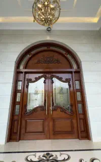 درب لابی و ورودی چوبی صفر تا صد کار چوب