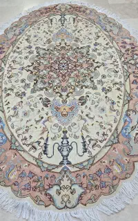 فرش دستباف تبریز بیضی و دایره