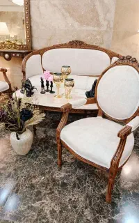 مبلمان و ناهارخوری یونانی (چوب راش آماده تحویل )