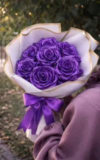 دسته گل روبانی