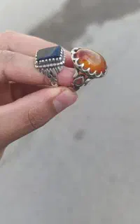دو عدد انگشتر نقره
