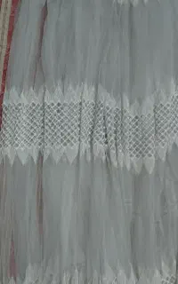 پرده تور سفید طرح دار