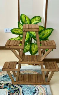 پایه گل چوبی