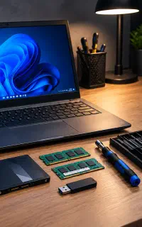 خدمات لپتاپ و کامپیوتر در محل / نصب ویندوز و ارتقا