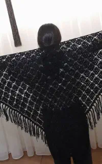 اشارپ خوشه انگوری برجسته قلاب بافی
