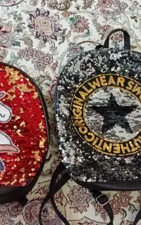 دو عدد کیف بچه گانه دخترانه پولکی