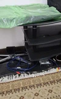 میز تلویزیون شیشه ای مشکی