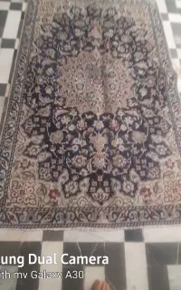 قالیچه نایین دستی ۱۲۰در۱۸۰ یکدست ذرتی