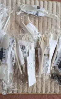 پک قاشق و چنگال یکبار مصرف گیاهی