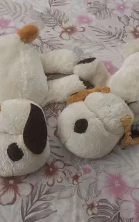 دوتا عروسک سگ هر کدام حدود ۷۰ سانت